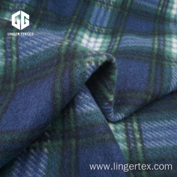 150D Polyester Brushed Fabric Printed With Check Pattern